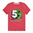 thumbnail image 1 of Marvel Hulk - Incredible Birthday 5 - Toddler And Youth Short Sleeve Graphic T-Shirt, 1 of 5