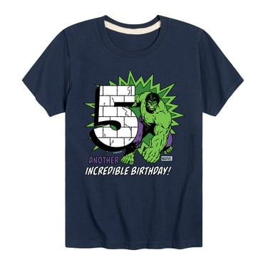 Marvel Hulk - Incredible Birthday 5 - Toddler And Youth Short Sleeve Graphic T-Shirt