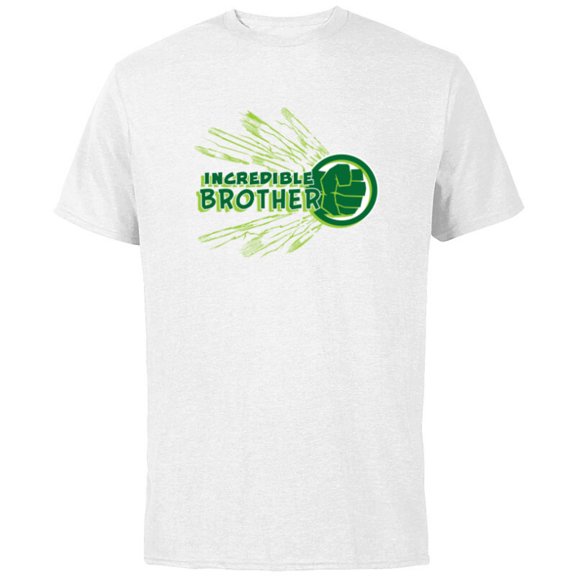 Marvel Hulk Incredible Brother Family Trip Vacation Birthday - Short Sleeve Cotton T-Shirt for Adults - Customized-White