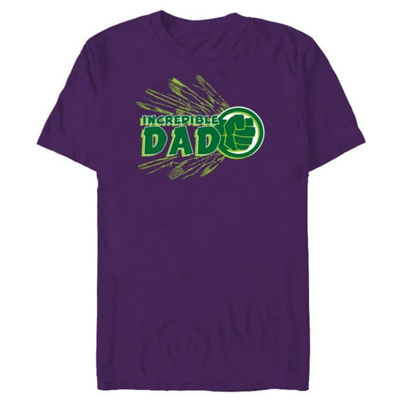 Marvel Hulk Incredible Dad Family Trip Vacation Father’s Day - Short Sleeve Blended T-Shirt for Adults - Customized-Purple