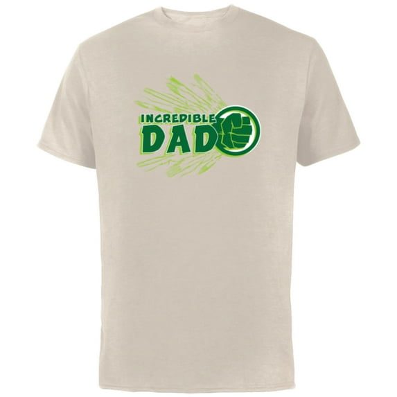 Marvel Hulk Incredible Dad Family Trip Vacation Father’s Day - Short Sleeve Cotton T-Shirt for Adults - Customized-Natural