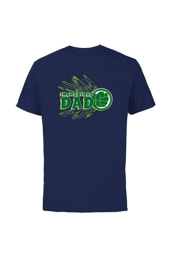 Hulk Incredible Dad Family Trip Vacation Father’s Day - Short Sleeve Cotton T-Shirt for Adults - Customized-Navy