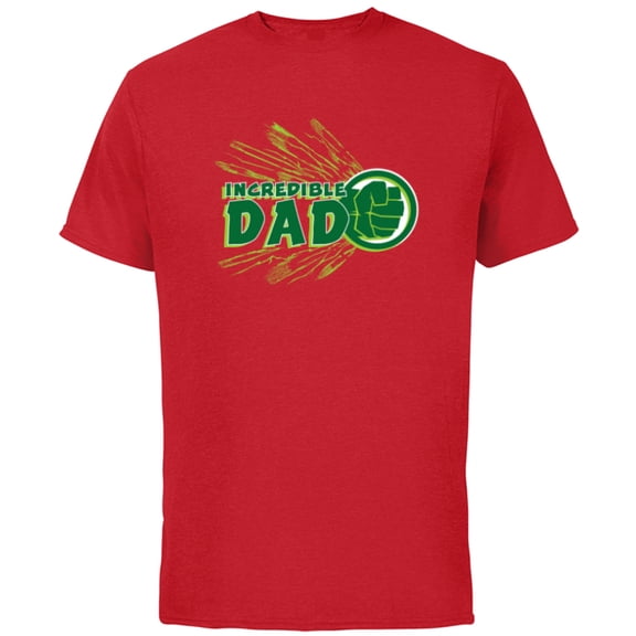 Marvel Hulk Incredible Dad Family Trip Vacation Father’s Day - Short Sleeve Cotton T-Shirt for Adults - Customized-Red