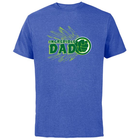 Marvel Hulk Incredible Dad Family Trip Vacation Father’s Day - Short Sleeve Cotton T-Shirt for Adults - Customized-Royal Heather