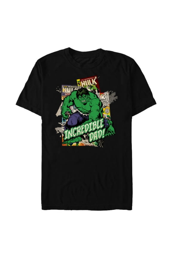 Hulk Incredible Dad Father's Day - Short Sleeve Blended T-Shirt for Adults - Customized-Black