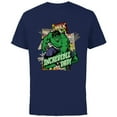 thumbnail image 1 of Marvel Hulk Incredible Dad Father's Day - Short Sleeve Cotton T-Shirt for Adults - Customized-Navy, 1 of 5