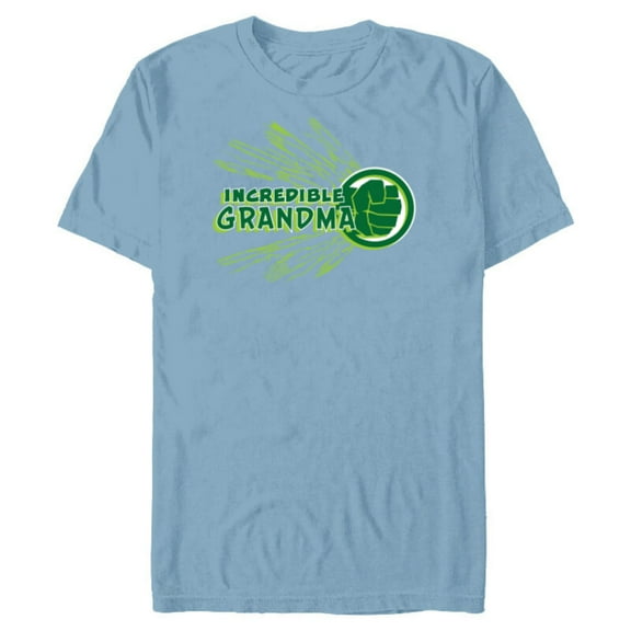 Marvel Hulk Incredible Grandma Family Trip Vacation - Short Sleeve Blended T-Shirt for Adults - Customized-Ocean Blue