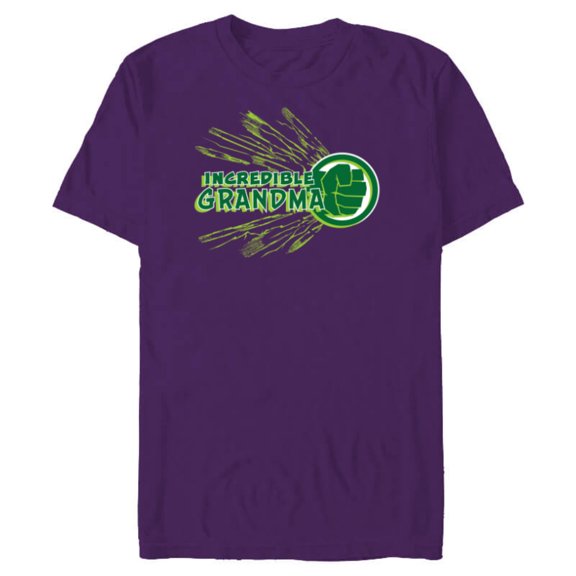 Marvel Hulk Incredible Grandma Family Trip Vacation - Short Sleeve Blended T-Shirt for Adults - Customized-Purple