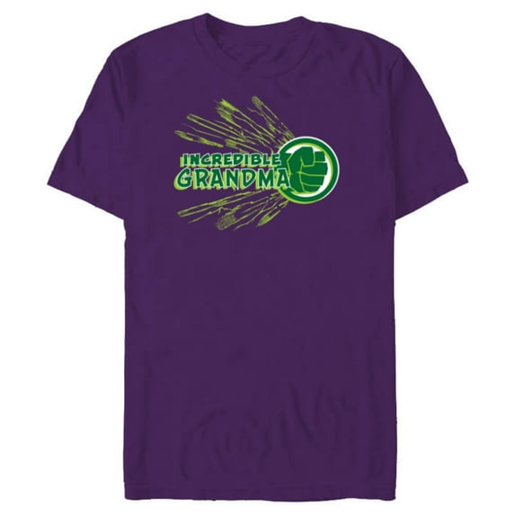 Marvel Hulk Incredible Grandma Family Trip Vacation - Short Sleeve Blended T-Shirt for Adults - Customized-Purple