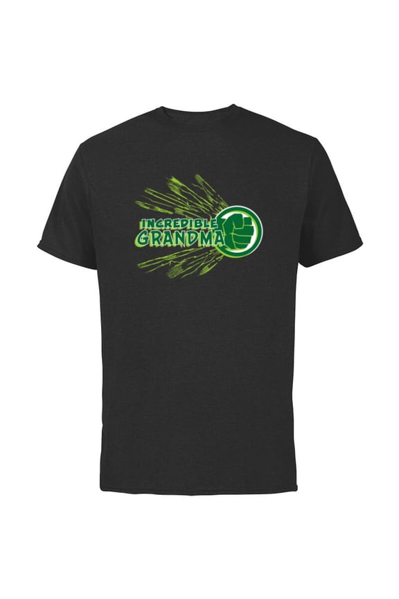 Hulk Incredible Grandma Family Trip Vacation - Short Sleeve Cotton T-Shirt for Adults - Customized-Black