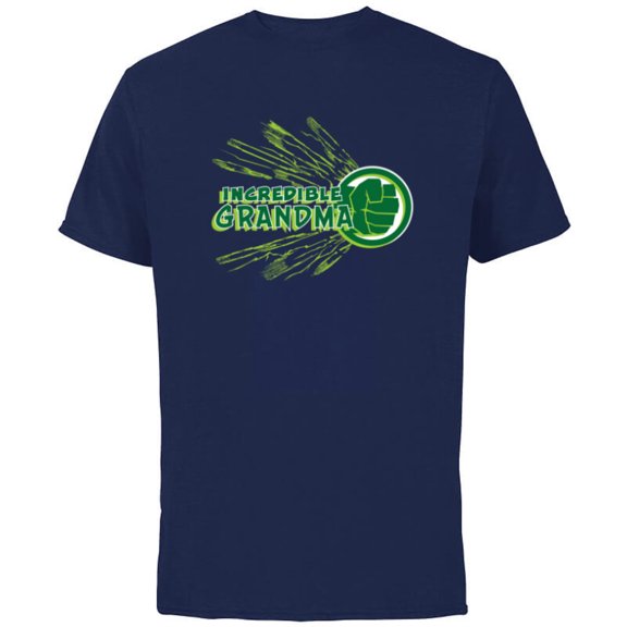 Marvel Hulk Incredible Grandma Family Trip Vacation - Short Sleeve Cotton T-Shirt for Adults - Customized-Navy