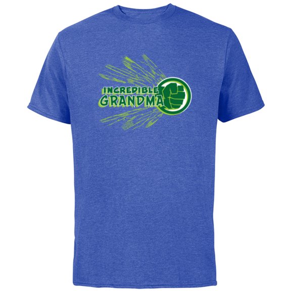 Marvel Hulk Incredible Grandma Family Trip Vacation - Short Sleeve Cotton T-Shirt for Adults - Customized-Royal Heather