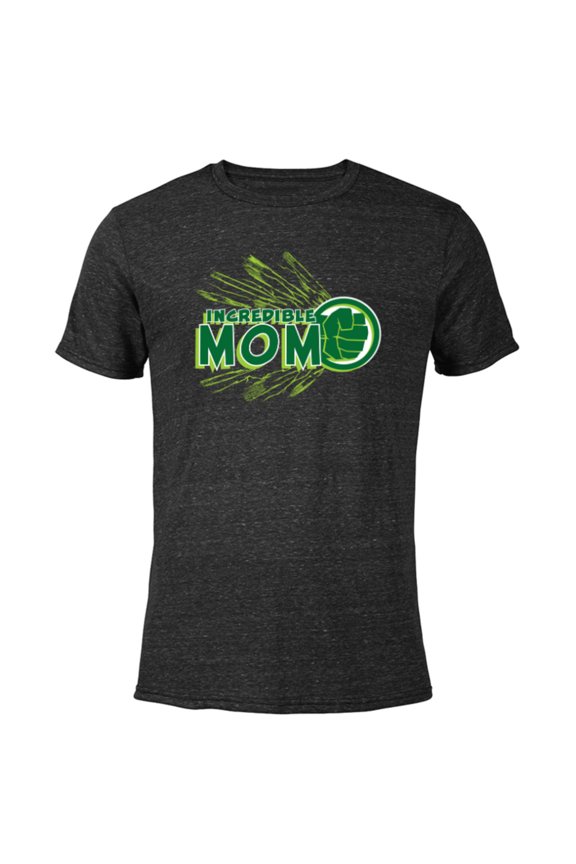 Hulk Incredible Mom Family Trip Vacation Mother’s Day - Short Sleeve Blended T-Shirt for Adults - Customized-Black