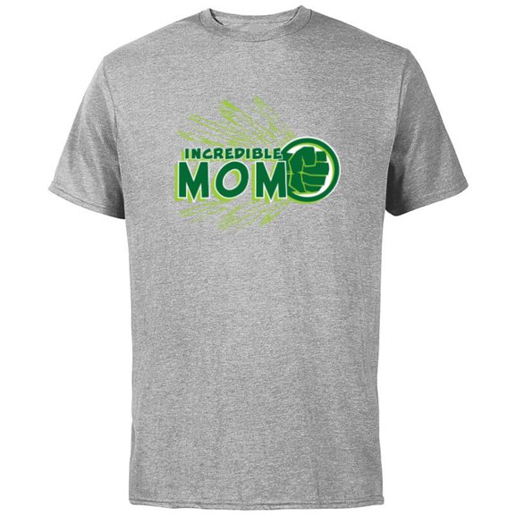 Marvel Hulk Incredible Mom Family Trip Vacation Mother’s Day - Short Sleeve Cotton T-Shirt for Adults - Customized-Athletic Heather