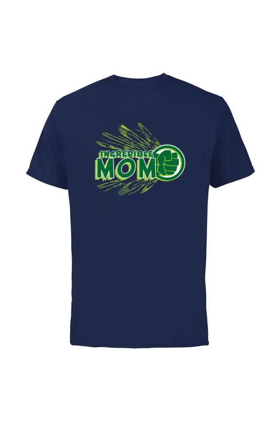 Hulk Incredible Mom Family Trip Vacation Mother’s Day - Short Sleeve Cotton T-Shirt for Adults - Customized-Navy