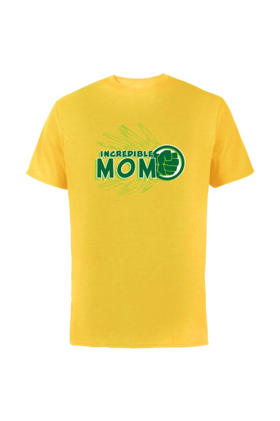 Hulk Incredible Mom Family Trip Vacation Mother’s Day - Short Sleeve Cotton T-Shirt for Adults - Customized-Yellow