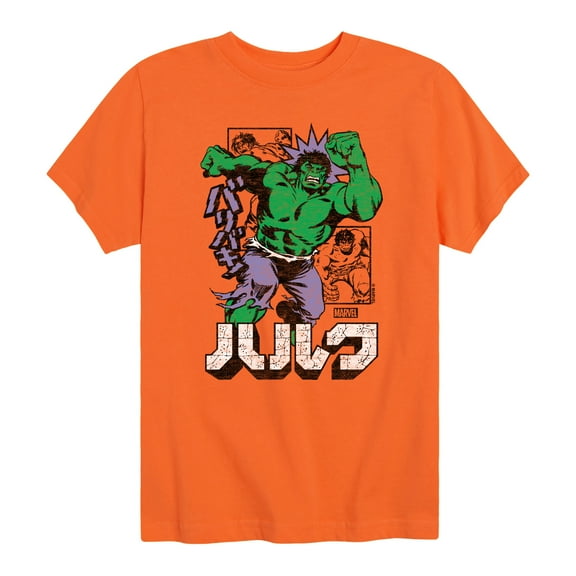 Marvel Hulk - Katakana - Toddler And Youth Short Sleeve Graphic T-Shirt