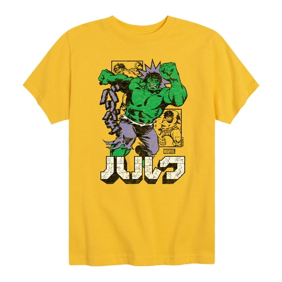 Marvel Hulk - Katakana - Toddler And Youth Short Sleeve Graphic T-Shirt