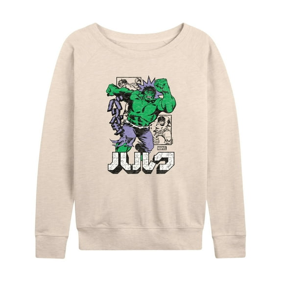 Marvel Hulk - Katakana - Women's French Terry Pullover Sweatshirt