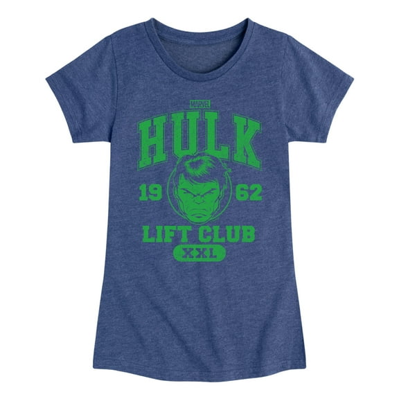 Marvel Hulk - Lift Club - Toddler And Youth Girls Fitted Short Sleeve Graphic T-Shirt