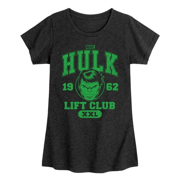 Marvel Hulk - Lift Club - Toddler And Youth Girls Fitted Short Sleeve Graphic T-Shirt