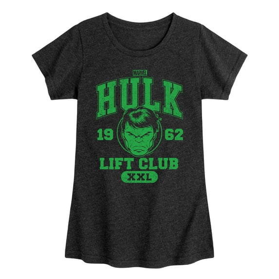 Marvel Hulk - Lift Club - Toddler And Youth Girls Fitted Short Sleeve Graphic T-Shirt