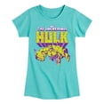 thumbnail image 1 of Marvel Hulk - Logo Pose - Toddler And Youth Girls Fitted Short Sleeve Graphic T-Shirt, 1 of 5