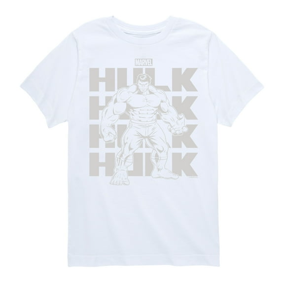 Marvel Hulk - Monochrome - Toddler And Youth Short Sleeve Graphic T-Shirt