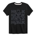 thumbnail image 1 of Marvel Hulk - Monochrome - Toddler And Youth Short Sleeve Graphic T-Shirt, 1 of 5