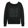thumbnail image 1 of Marvel Hulk - Monochrome - Women's French Terry Pullover Sweatshirt, 1 of 5
