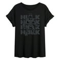 thumbnail image 1 of Marvel Hulk - Monochrome - Women's Oversized Graphic T-Shirt, 1 of 5