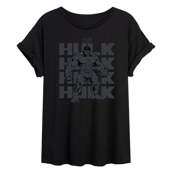 Marvel Hulk - Monochrome - Women's Oversized Graphic T-Shirt