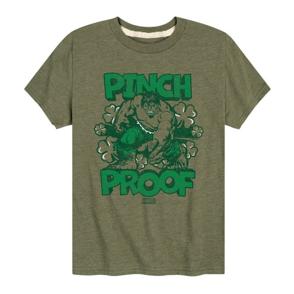 Marvel - Hulk Pinch Proof St. Patrick's Day - Toddler And Youth Short Sleeve Graphic T-Shirt