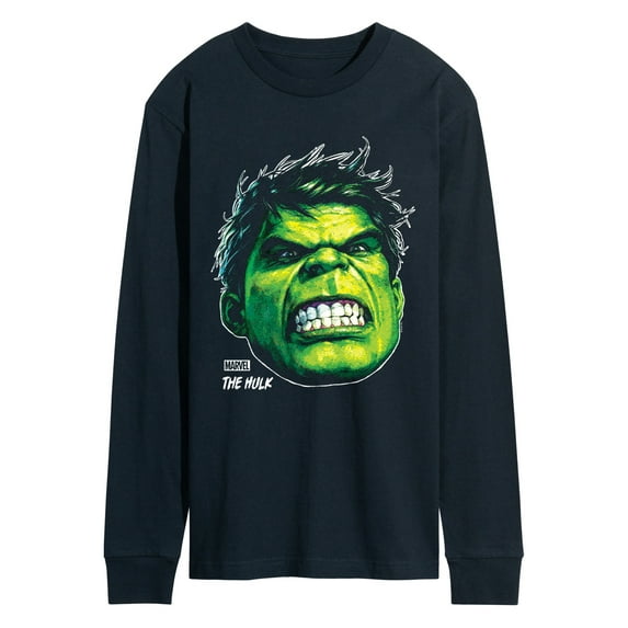 Marvel Hulk - Portrait Oversized - Men's Long Sleeve Graphic T-Shirt