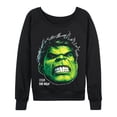 thumbnail image 1 of Marvel Hulk - Portrait Oversized - Women's French Terry Pullover Sweatshirt, 1 of 5