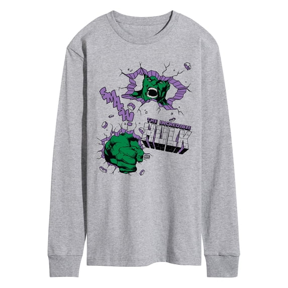 Marvel - Hulk Punch Wall - Men's Long Sleeve Graphic T-Shirt