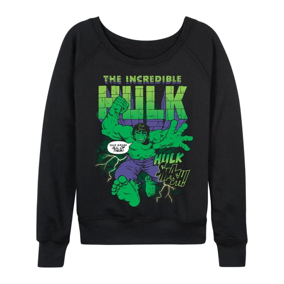 Marvel Hulk - Smash All Of Them - Women's French Terry Pullover Sweatshirt
