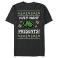 thumbnail image 1 of Marvel Hulk Smash Presents Holiday - Short Sleeve Blended T-Shirt for Adults - Customized-Dark Heather, 1 of 5