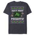 thumbnail image 1 of Marvel Hulk Smash Presents Holiday - Short Sleeve Blended T-Shirt for Adults - Customized-Navy Heather, 1 of 5