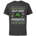 thumbnail image 1 of Marvel Hulk Smash Presents Holiday - Short Sleeve Cotton T-Shirt for Adults - Customized-Charcoal, 1 of 5