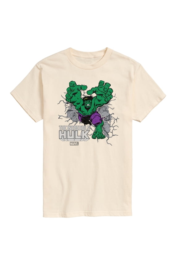 Hulk - Smash Through Wall - Men's Short Sleeve Graphic T-Shirt