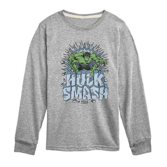 Marvel Hulk - Smash - Toddler And Youth Long Sleeve Graphic T-Shirt