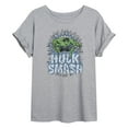 thumbnail image 1 of Marvel Hulk - Smash - Women's Oversized Graphic T-Shirt, 1 of 5