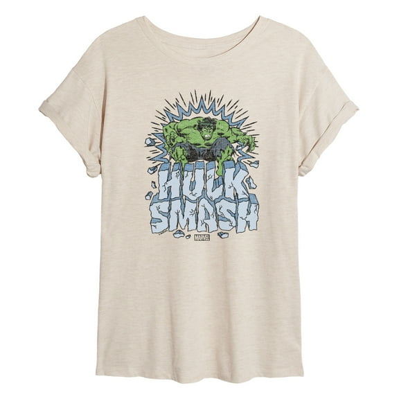 Marvel Hulk - Smash - Women's Oversized Graphic T-Shirt