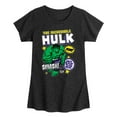 thumbnail image 1 of Marvel Hulk - Sticker Collage - Toddler And Youth Girls Fitted Short Sleeve Graphic T-Shirt, 1 of 5