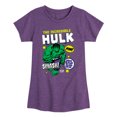 thumbnail image 1 of Marvel Hulk - Sticker Collage - Toddler And Youth Girls Fitted Short Sleeve Graphic T-Shirt, 1 of 5