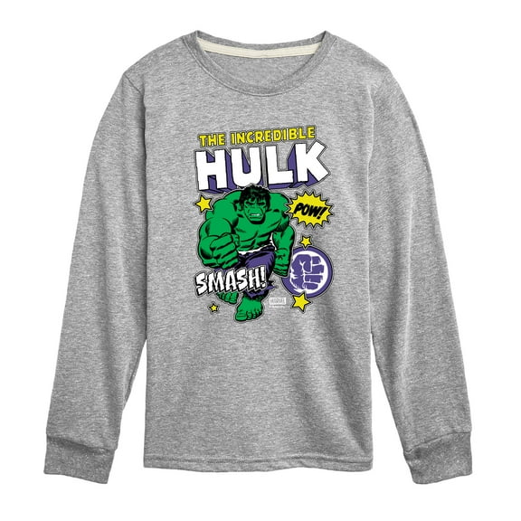 Marvel Hulk - Sticker Collage - Toddler And Youth Long Sleeve Graphic T-Shirt