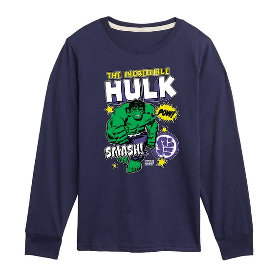 Marvel Hulk - Sticker Collage - Toddler And Youth Long Sleeve Graphic T-Shirt