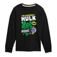 thumbnail image 1 of Marvel Hulk - Sticker Collage - Toddler And Youth Long Sleeve Graphic T-Shirt, 1 of 5
