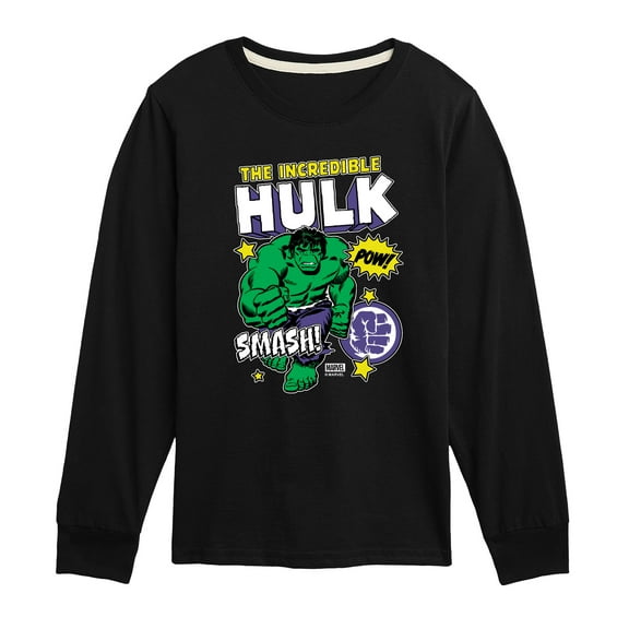 Marvel Hulk - Sticker Collage - Toddler And Youth Long Sleeve Graphic T-Shirt